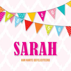 Verjaardagswensen 50 jaar Sarah kaartje