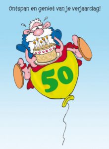 Verjaardagswensen kaartje 50 jaar